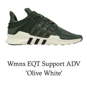 Women’s olive EQT adidas shoes